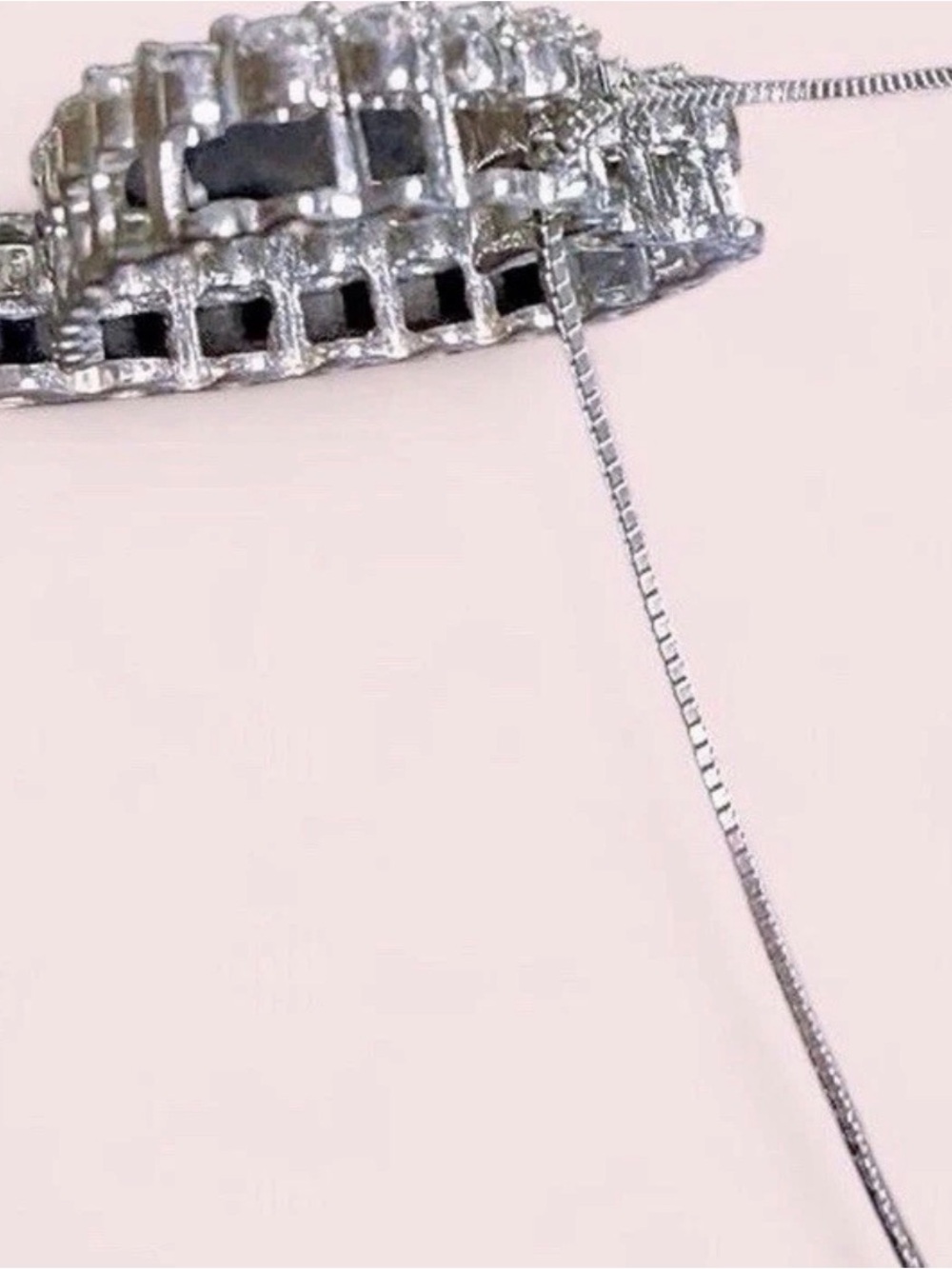 Diamonds International 14K White Gold .75 CTW Diamond Heart Necklace - Picture 5 of 7